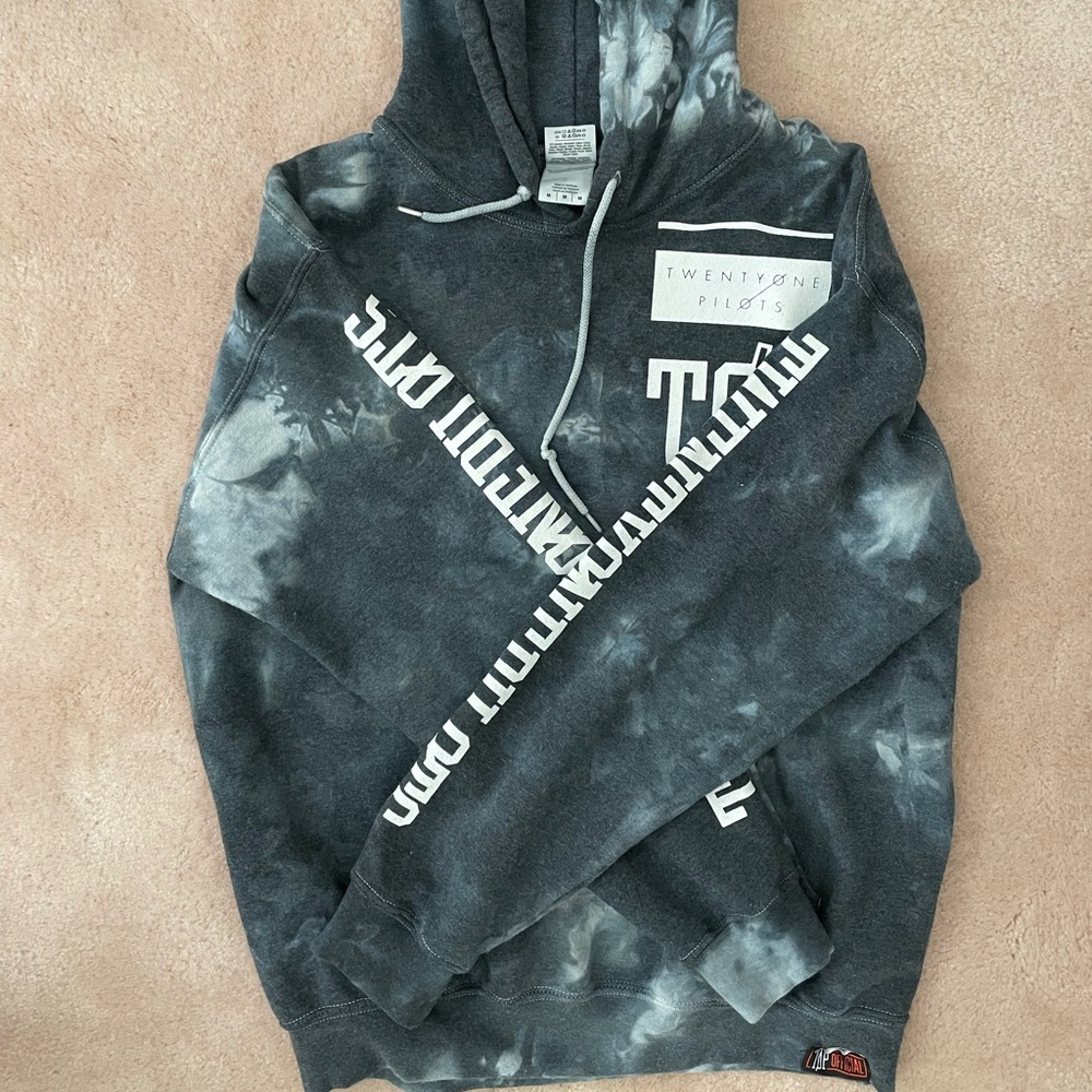 Twenty One Pilots TØP official sweatshirt grey tie dye |-/